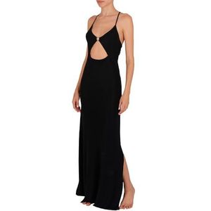 Emporio Armani - Maxi-Jurk - Zwart - Polyester - Strikbandjes