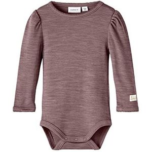 Bestseller A/S Babymeisje NBFWYLA Wool/VIS LS XXIII Body, Peppercorn, 62, Peppercorn, 62 cm