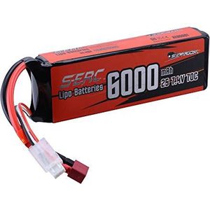 Sunpadow 2S Lipo Battery 7,4 V 6000 mAh 70C Soft Pack met Deans T-plug voor RC Car Truck Boot Tank Vehicles Racing Hobby