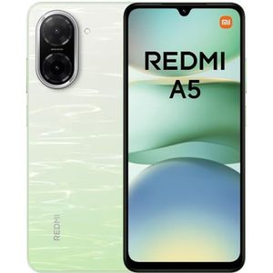 Redmi A5 Smartphone, 4+128GB, Green, Super clear 32MP AI camera, 5200mAh battery, Powerful octa-core processor, Immersive 6.88"" 120Hz display (No power adapter included)