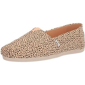 TOMS Platte instappers met Alpargata-print voor dames, Honing Beige Mini Cheetah, 36 EU
