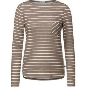 Cecil Damesshirt met lange, Taupe Melange, XXL