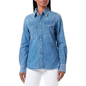 G-STAR RAW Dames Slim Denim Wmn Shirts, blauw (Faded Cricket Blue D23682-d252-d891), M