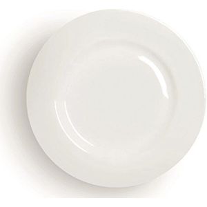 Excelsa Moderne platte borden, porselein, wit, 27 x 27 x 2 cm