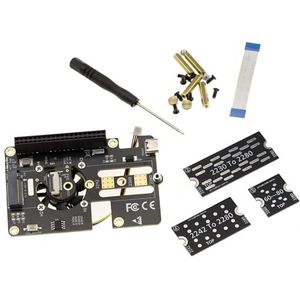 KALEA-INFORMATIQUE Uitbreidingsplaat voor Raspberry PI om een M2 NVMe SSD toe te voegen. PCIe NVMe aansluitvoet voor PI5.