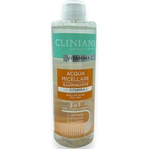 CLINIANS | Vitamin C Illuminating Micellar Water, Dermatologisch Getestet, Reinigt sanft, Made in Italy, 400 ml
