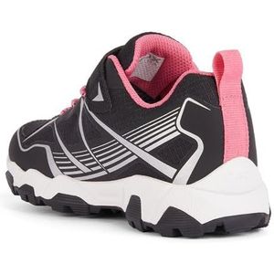 Geox J Magnetar G. B ABX Sneakers voor meisjes, Black Fluo Coral, 38 EU