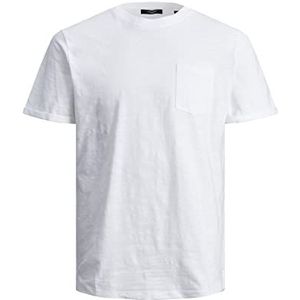 JACK & JONES Heren Jprblatropic Solid Ss Tee Crew Neck Sn T-shirt, wit, XL