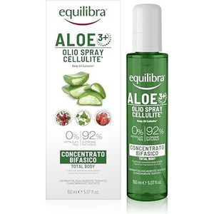 Equilibra, Körperöl Cellulite* Zweiphasiges Konzentrat, 150 ml, mit Aloe Vera Equilibra, pflanzlicher Aktiv aus Mikroalga, Rosskastanienextrakt, Linsenöl, Traubenkernöl und Efeu