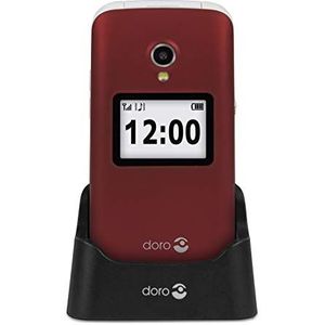 Doro 7403 ""242424"" Easy Mobiele Telefoon, 10.3 x 5.2 x 1.85 cm, Rood/Wit