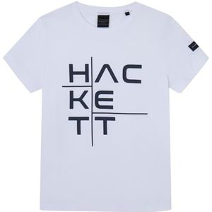 Hackett London Hs Kationic T-shirt voor jongens, Wit (wit), 13 jaar