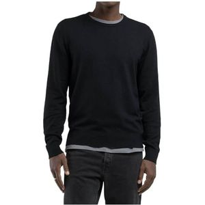 Replay Heren wollen trui regular fit, 098 Black, L