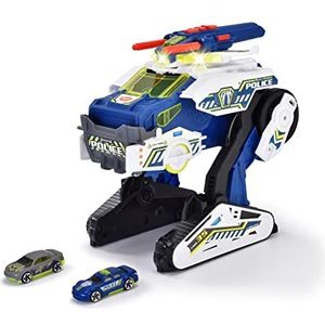 Dickie Toys - Rescue Hybrids, Police Bot cm 35, 203794001, 3 jaar, met vrijloop, inclusief voertuigschaal 1:64