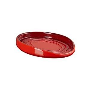 LE CREUSET Ovaal lepelstatief van aardewerk, kers