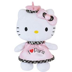 Jemini 023360 pluche dier Hello Kitty I Love Paris, -17 cm