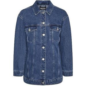 ONLY Pctika Ls Oversize Dnm Jacket Noos Bc Damesjack, blauw (medium blue denim), L