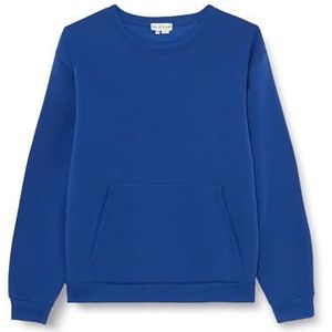 Mo Athlsr Gebreid sweatshirt voor heren met ronde hals polyester kobalt maat XL, kobalt, XL