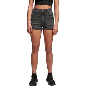 Urban Classics Damesshort, Black Stone Washed., 28