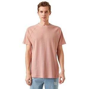 Koton Basic T-shirt met raglanmouwen voor heren, Roze (250), S