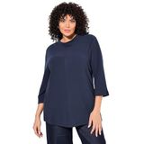 Ulla Popken - Sweatshirt - Marinier - 3/4-arm - Trainingspak voor Dames