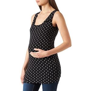 Noppies Maternity dames tanktop verpleegkundige mouwloze allover print Miami T-shirt, Black-P090, XS