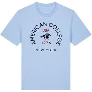 AMERICAN COLLEGE USA T-shirt, hemelsblauw, 6 jaar, casual, Blauw, 6 Jaar