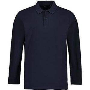 JP 1880 Heren grote maten grote maten Menswear L-8XL poloshirt, basic, lange mouwen, piqué, tot 8 XL 799230, donkermarine, 8XL Grote maten