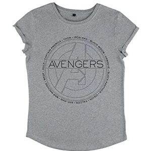 Marvel Avengers Classic - Avengers Circle Icon Women's Rolled-sleeve Melange grey S