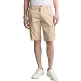 Tom Tailor - Korte Cargobroek - Regular Fit - Effen - Mix van Katoen en Elastaan