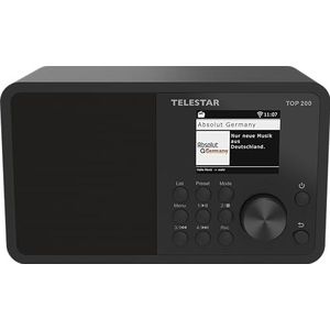 Telestar - TOP 200 - DAB+ - Internetradio - FM - Zwart - Bluetooth 5.3