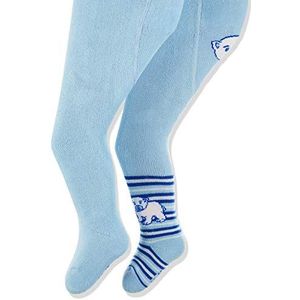 Playshoes Unisex baby Thermo ijsbeer met comfortabele tailleband panty (verpakking van 2), blauw (original 900), 62/68 cm