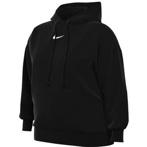 Nike DV4984-010 W NSW PHNX FLC OS PO Hoodie PL lang shirt zwart/sail 0X-T