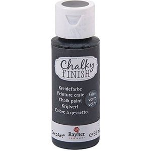 Rayher Hobby 38866572 Chalky Finish for Glass, fles 59 ml, antraciet