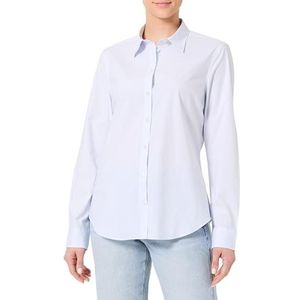 Slim gestreept pop-shirt, lichtblauw, 36
