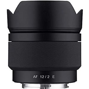 Samyang 12mm F2.0 AF Ultra Groothoek Auto Focus Lens voor Sony E Mount (SYIO12AF-E) Zwart