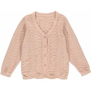 Müsli by Green Cotton Knit Needle Out Cardigan, Spa Rose, 104 cm