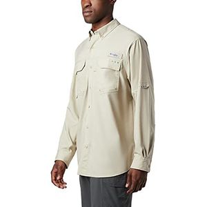 Columbia Heren standaard PFG Blood and Guts III lange mouwen geweven shirt, UPF 50 bescherming tegen de zon, Fossil, Small - Slim Fit
