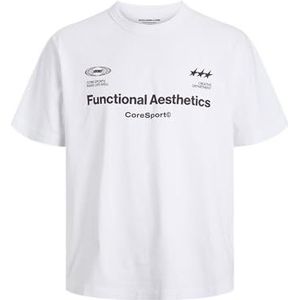 JACK & JONES Jcosignal Graphic Tee Ss Crew Neck, wit (bright white), XL