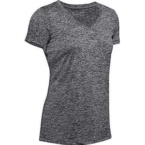Under Armour Tech T-shirt met korte mouwen V - Twist, dames gemaakt van 4-way stretchstof, ultralicht en ademend hardloopkleding voor dames