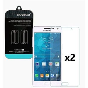 Novago displaybeschermfolie gemaakt van gehard glas voor Samsung Galaxy A5 (A500F, uitgang 2015 Sm-A500F) 2 stuks