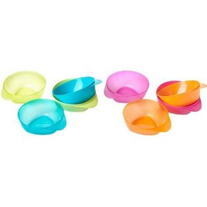 Tommee Tippee Easi Scoop Baby Feeding Bowls with Triangular Base and Ergonomic Handle, Stackable, Pack of 4