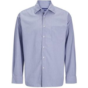 Joratlas Poplin Oversized Shirt Ls, Chambray Blue, L