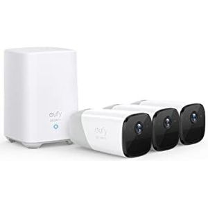 Eufy eufyCam 2 Pro 3-Cam Kit IP-beveiligingscamera voor buiten Rits Muur