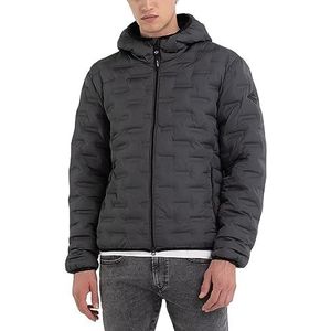 Replay Herenjas winterjas met capuchon, grijs (titanium 291), XS, Titanium 291, XS