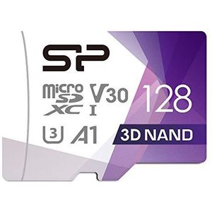 Siliciumvermogen - Superior Pro - Micro SDXC - 128 GB - R/W tot 100/80 MB/s, UHS-I (U3), V30, A1