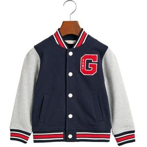 GANT Varsity Sweat Jacket Gebreide jas voor kinderen, uniseks, evening blue, 92