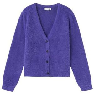 NAME IT Meisje gebreid vest lange, Purple Opulence, 134-140