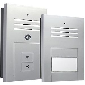 REV 3003108 80210703 Quattroline, intercom met deuropener, voeding 230VAC, 3 beltonen, zilver,
