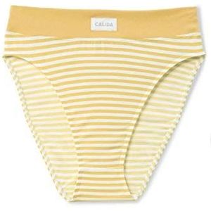 CALIDA Yellowbration Striped Slip voor dames, Sunny Yellow, 40/42