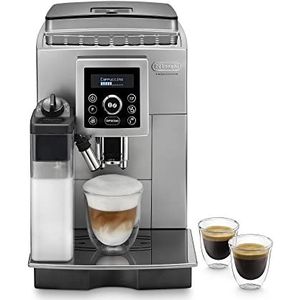 De'Longhi Perfetto ECAM 23.460.SB Volautomatische espressomachine, 15 bar druk, automatisch cappuccinosysteem, afneembaar waterreservoir 1,8 l, lcd-display, automatische reiniging, zilver/zwart